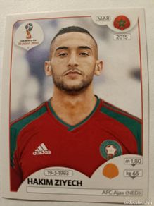 Figurine di Calcio: #166 HAKIM ZIYECH MARRUECOS MUNDIAL FIFA 2018 PANINI